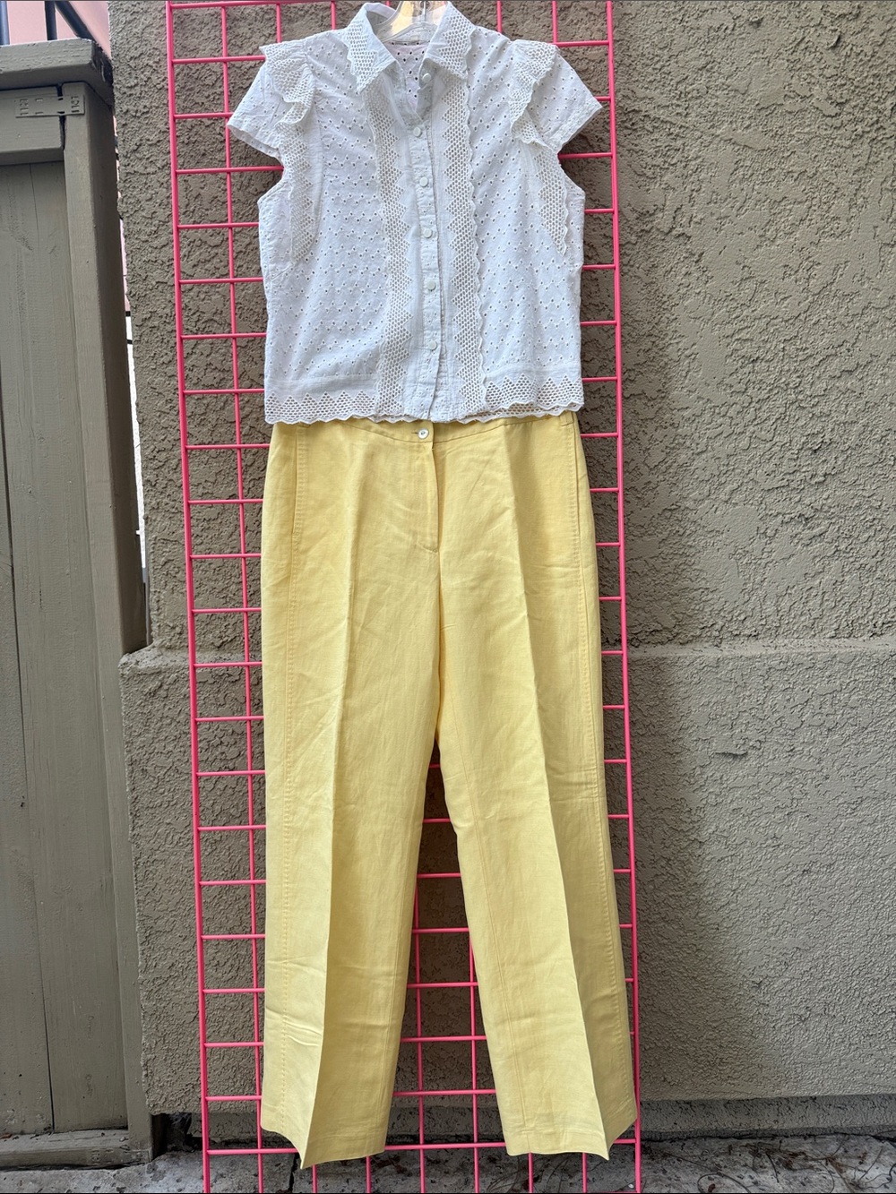New vintage pastel yellow Susan Bristol pants
